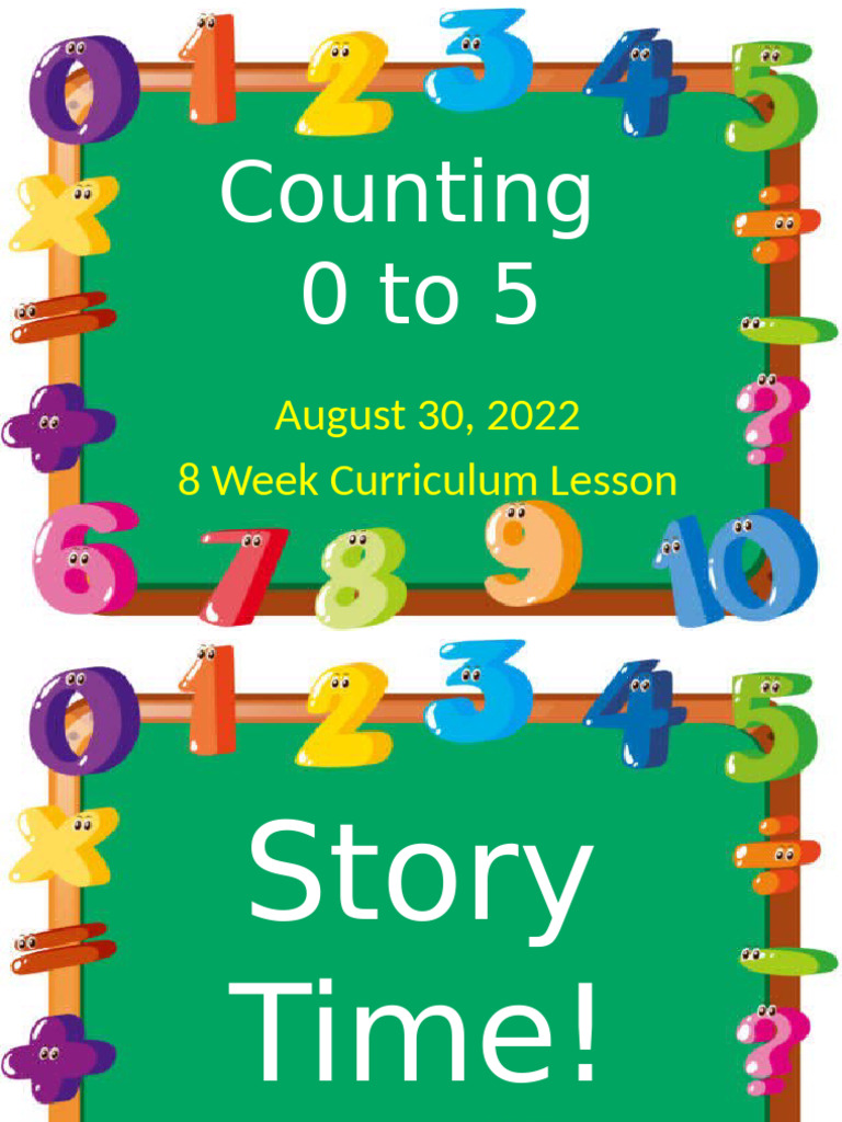 Counting 0 To 5 Lesson 1 Math 8week Curriculum | PDF