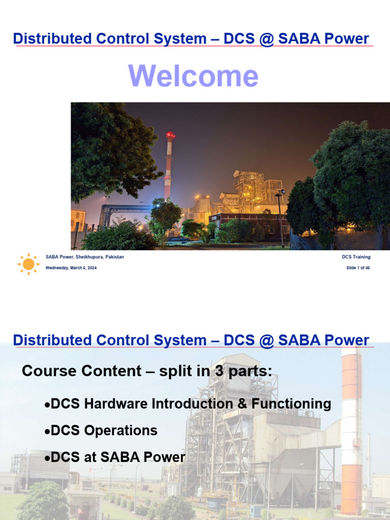 DCS Training at SABA Power, Sheikhupura | PDF | Programmable Logic ...