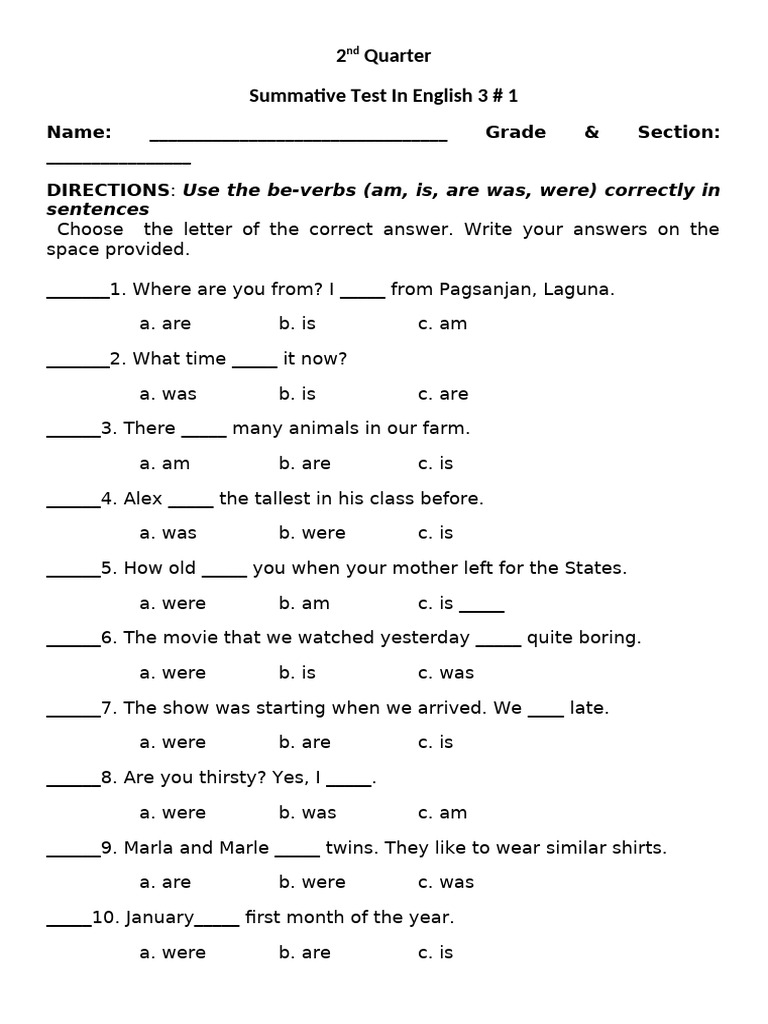 2nd Quarter Summative Test in English | PDF
