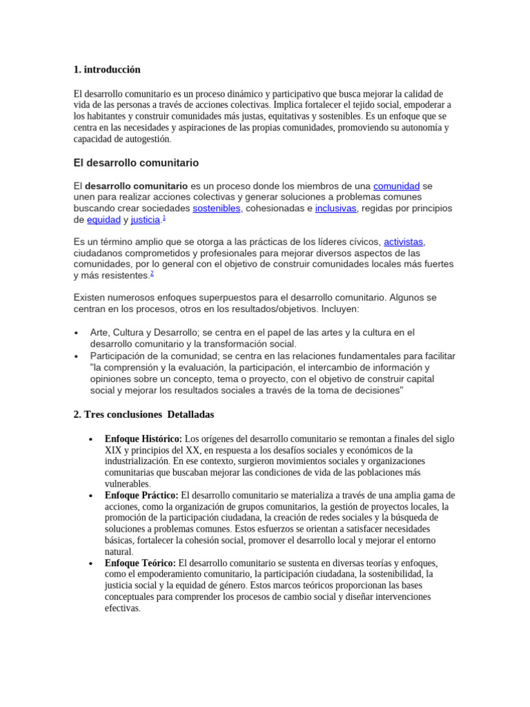 El desarrollo comunitario pdf