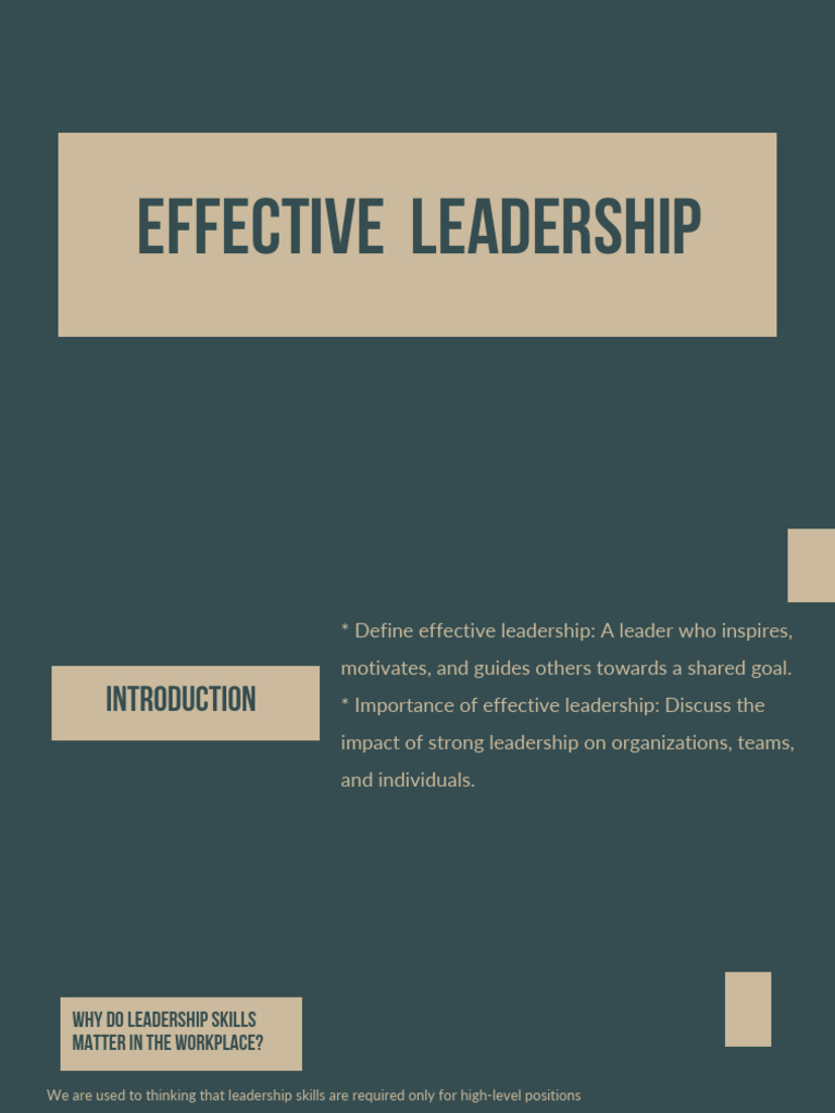 Effective Leadership Pdf