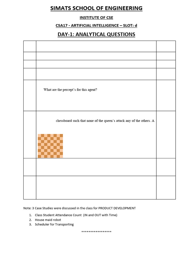 AI Analytical Questions & Case Studies | PDF | Cognition | Computers