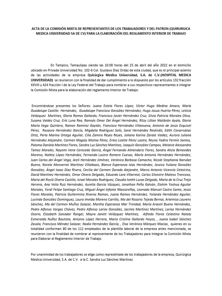 Comision Mixta Reglamento | PDF