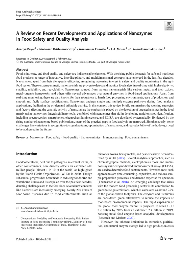 A Review On Recent Developments and and Applications of Nanozymes | PDF ...