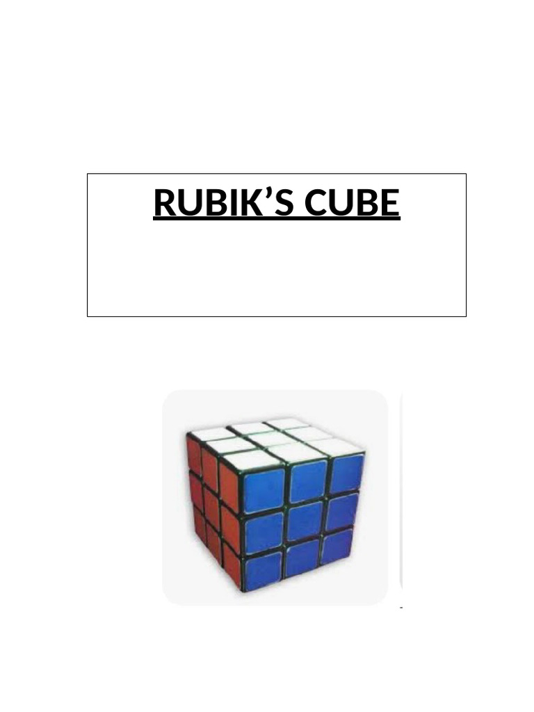 LE RUBIK'S Cube | PDF