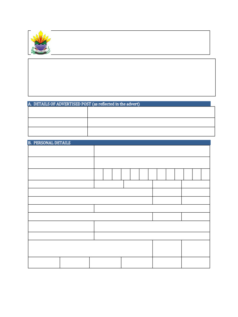P24 Application For Employment Senior Managers | PDF
