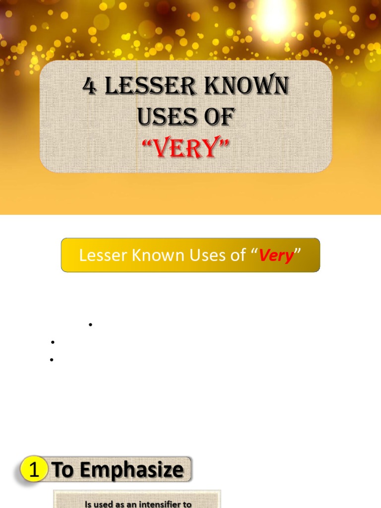 Lesser Known Uses of 