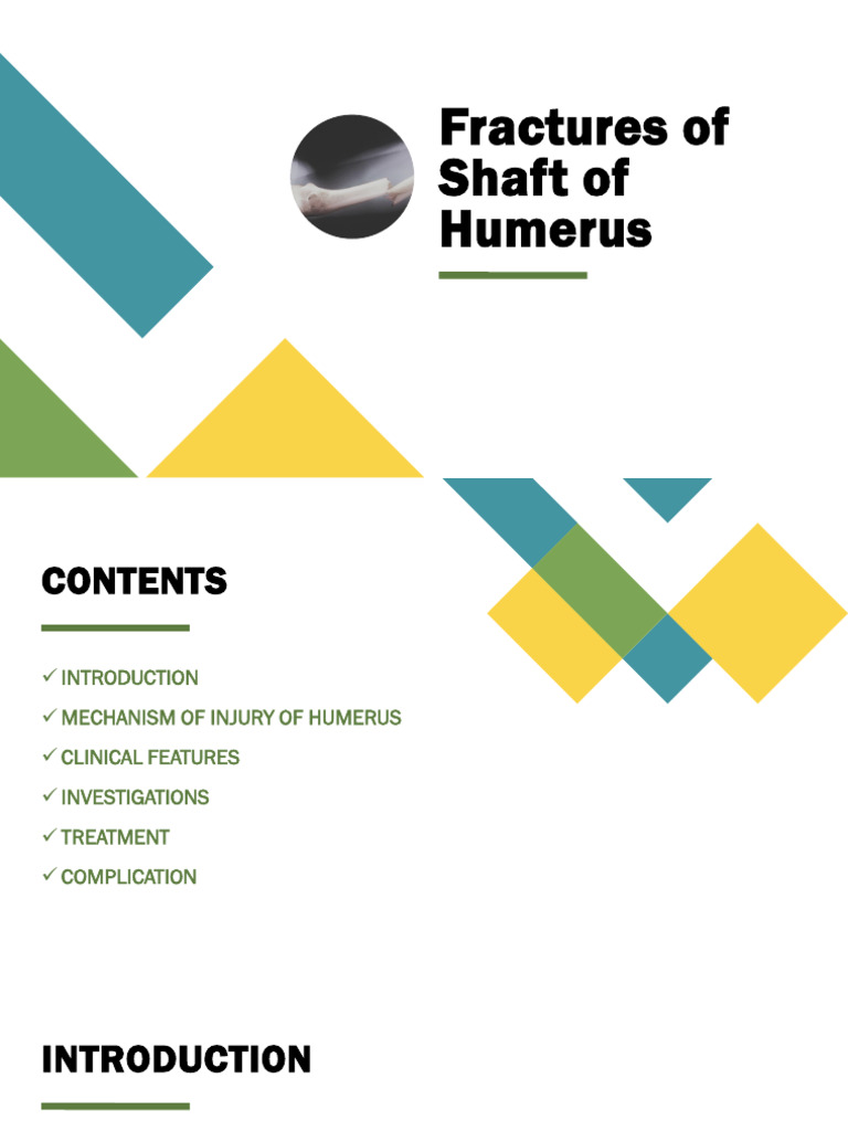 Fractures of Shaft of Humerus | PDF | Arm | Elbow