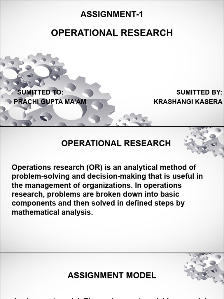 Operational Research 2 | PDF