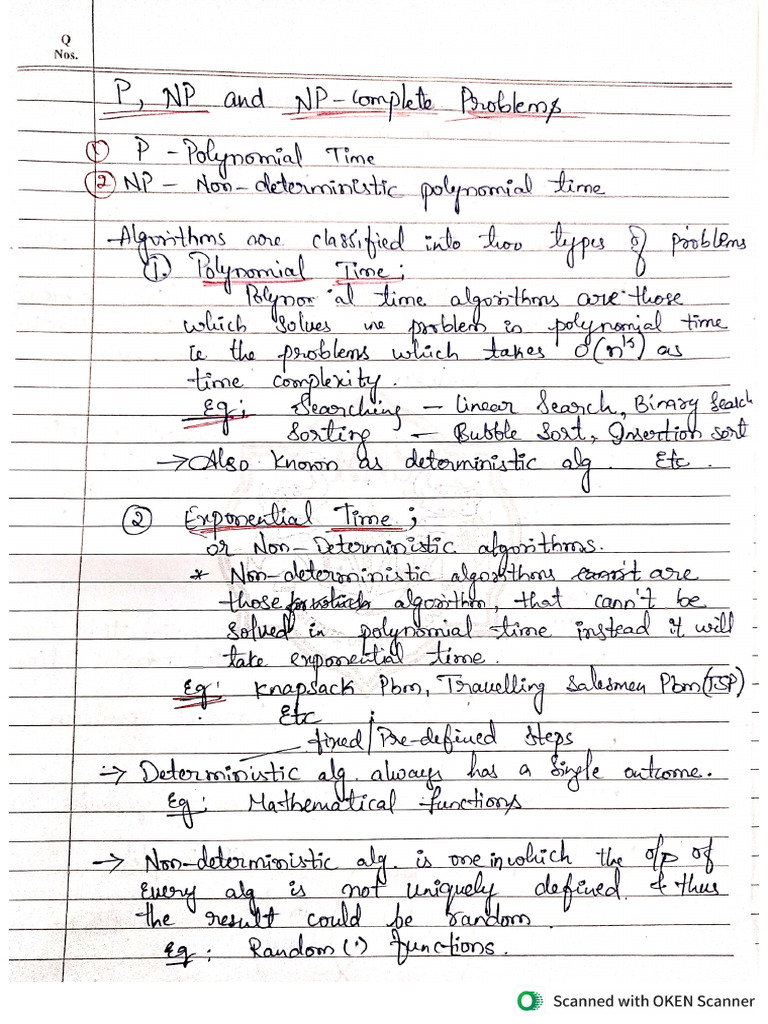 N, NP Problems | PDF