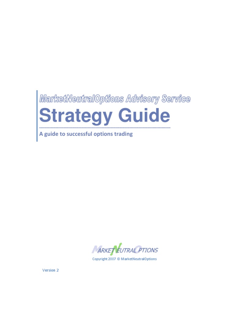 Market Neutral Options Strategy Guide | PDF | Greeks (Finance) | Option ...