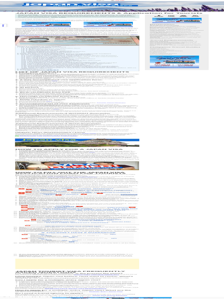 Japan Tourist Visa Application Guide | PDF | Travel Visa | Passport