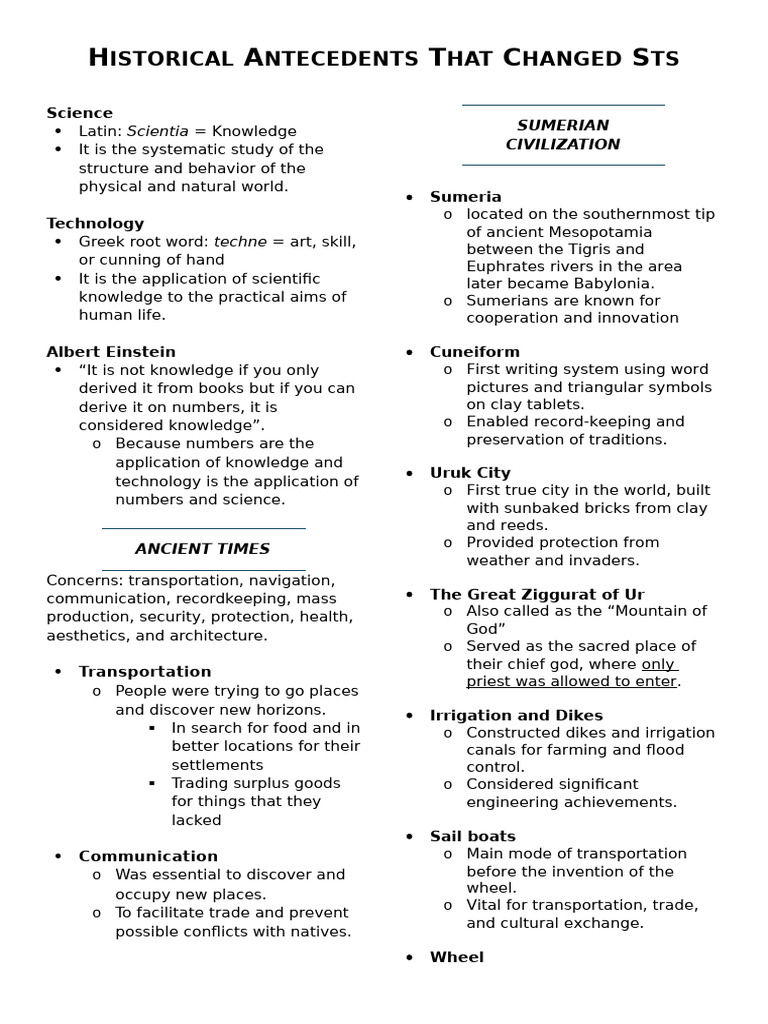 STS Notes | PDF
