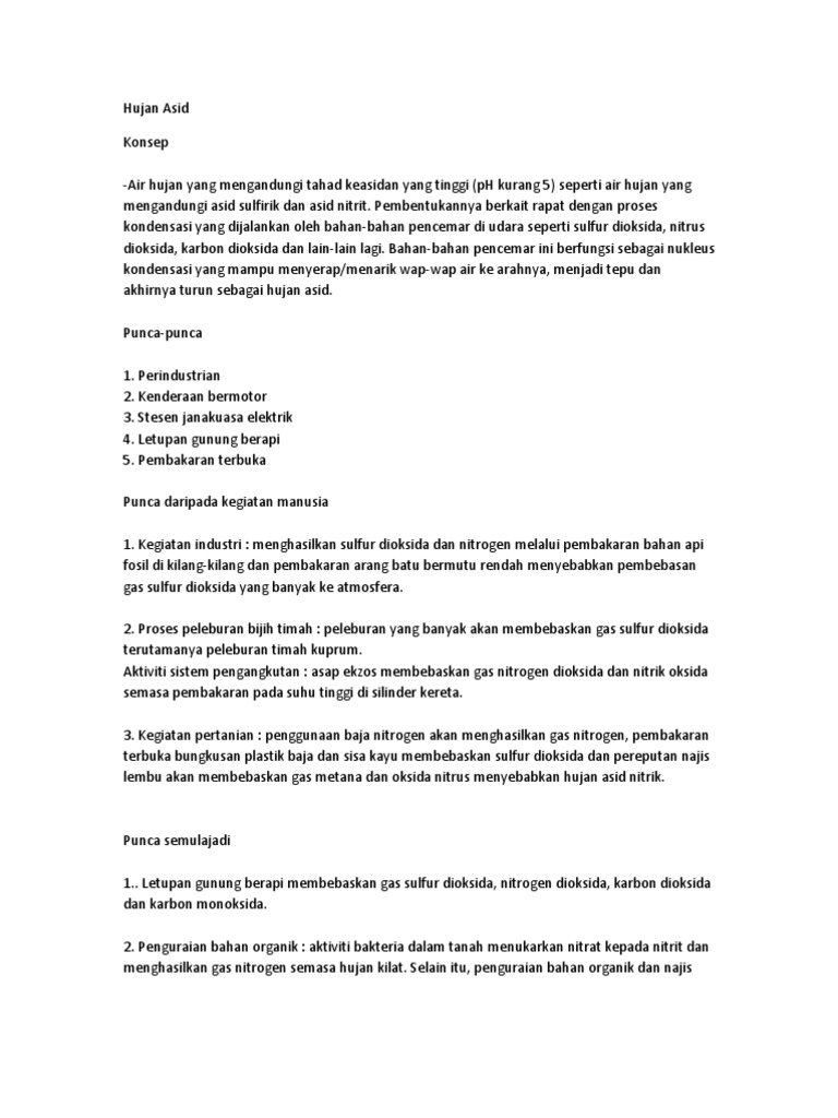 Hujan Asid Pdf