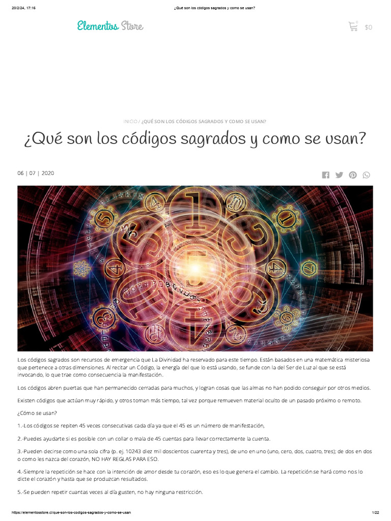 ¿Qué Son Los Códigos Sagrados y Como Se Usan | PDF