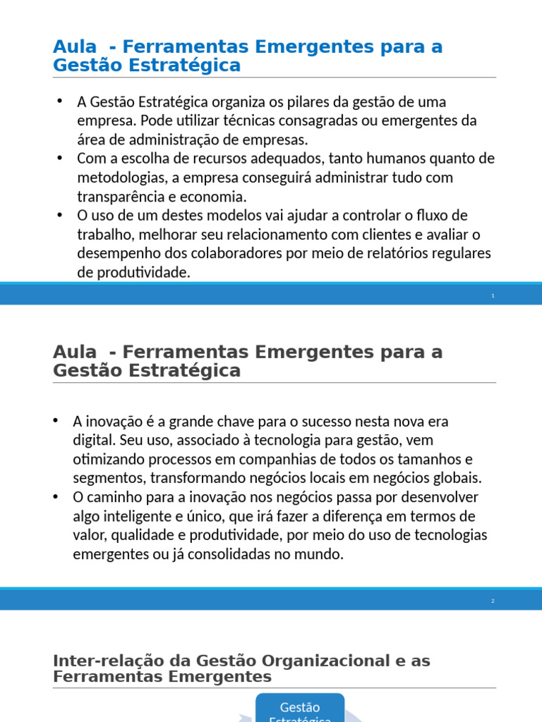 Aula de Ferramentas de Gestão | PDF