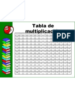 Tabla de Multiplicación