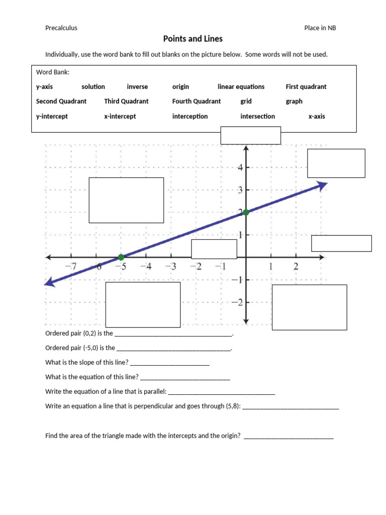 1-1 Points and Lines | PDF