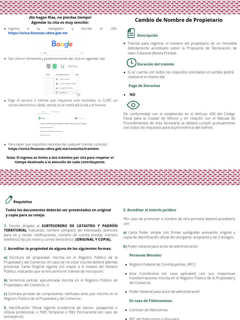Cambio de Nombre Predial CDMX | PDF | Documento de identidad | Justicia