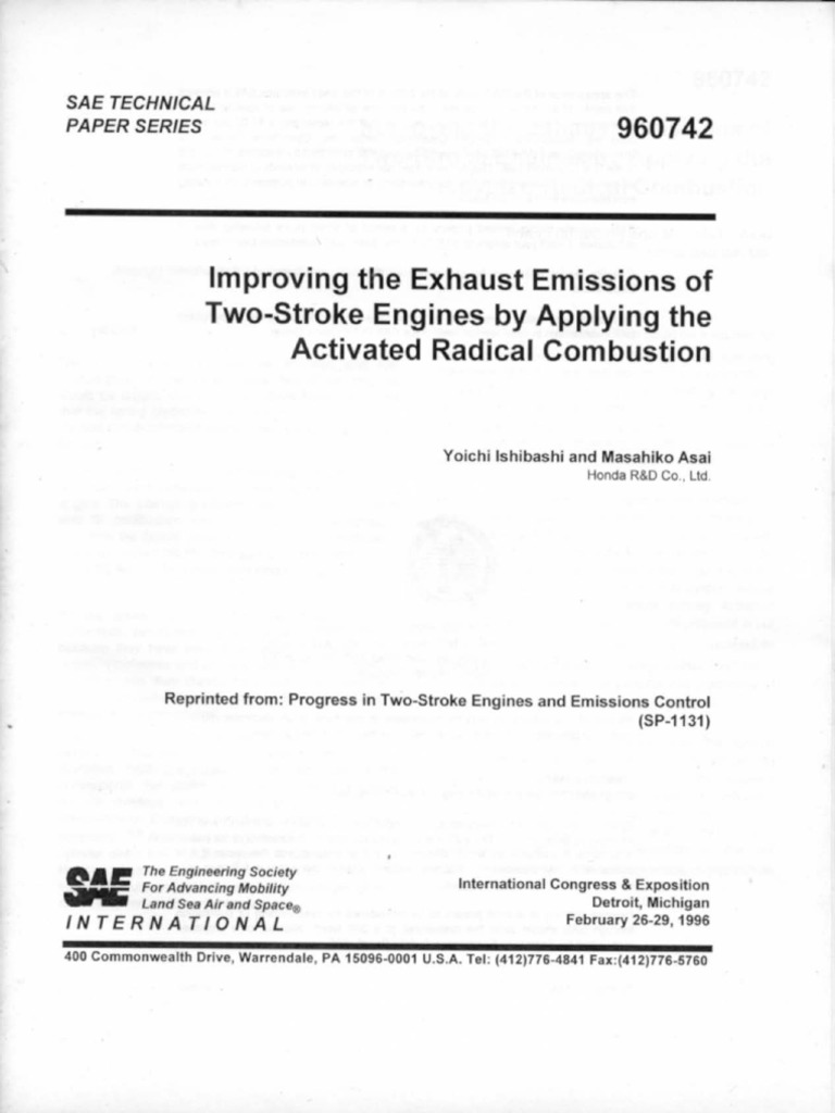 Two Stroke Exhaust Emissions Pdf