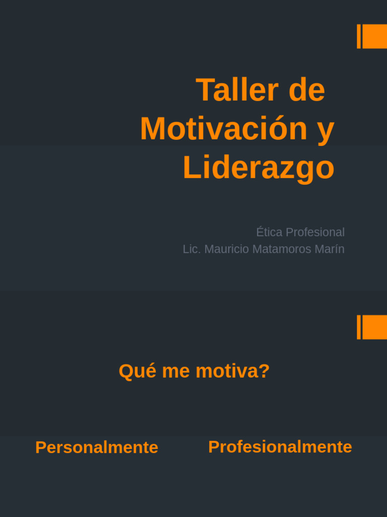 Taller de Motivación y Liderazgo Personal | PDF | Amor | Placer