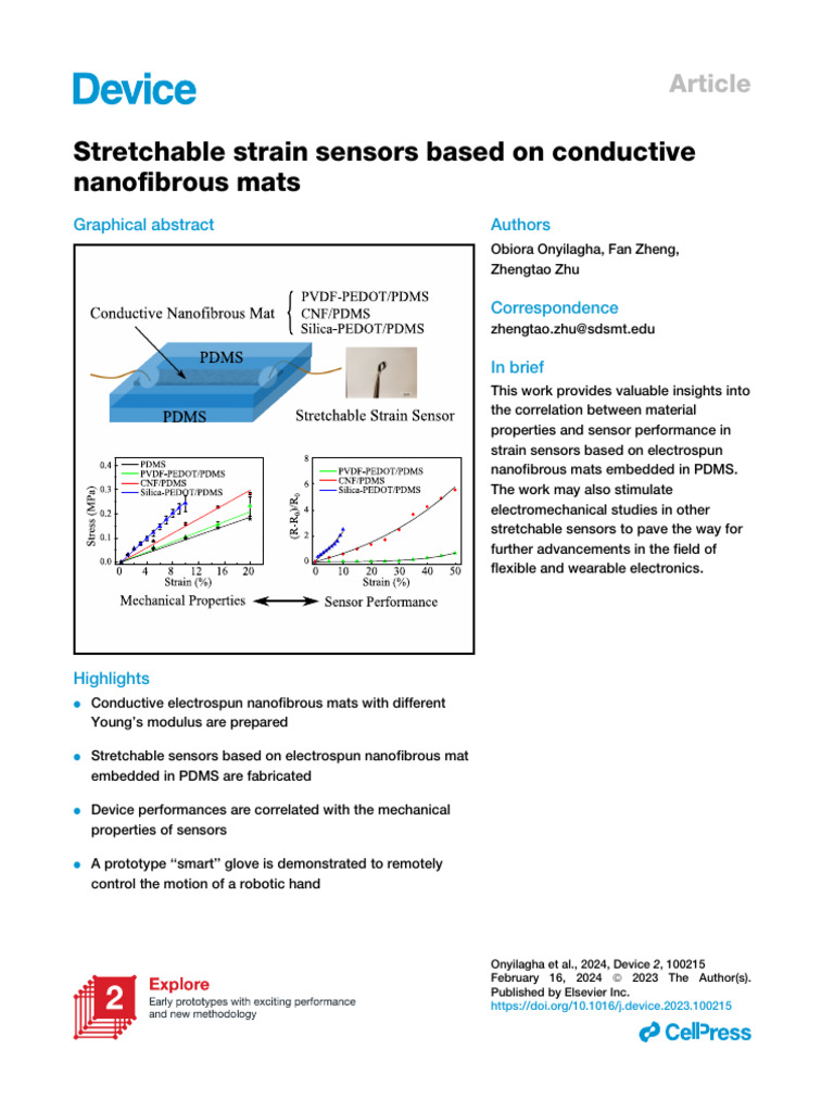 Stretchable Strain Sensors Based On Conductive | PDF