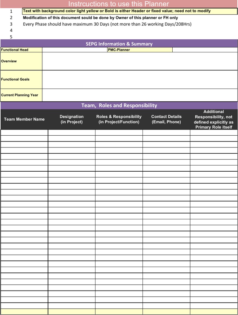 SEPG Planner | PDF | Computers