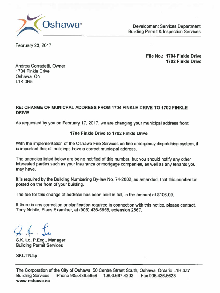 Address Change Request | PDF