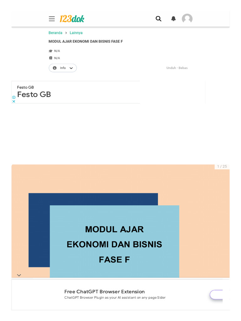 MODUL AJAR EKONOMI DAN BISNIS FASE FD | PDF
