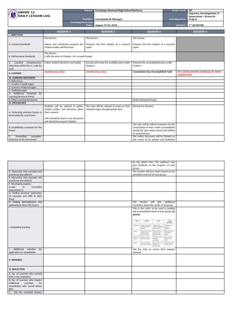 DLL Research Project q1 w4 | PDF