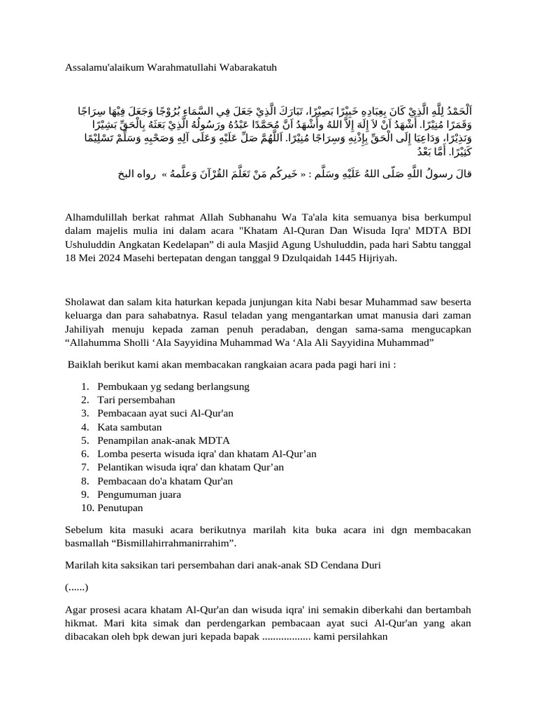 MC Wisuda | PDF