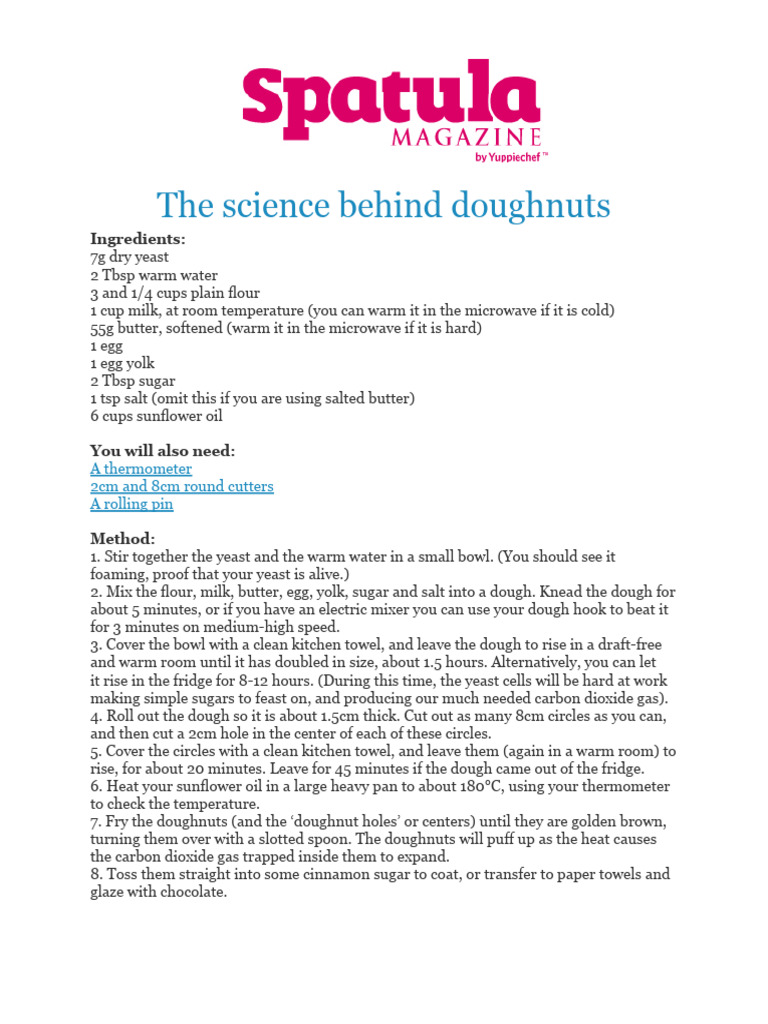 Science Behind Doughnuts | PDF