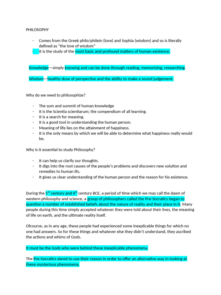 PHILOSOPHY | PDF