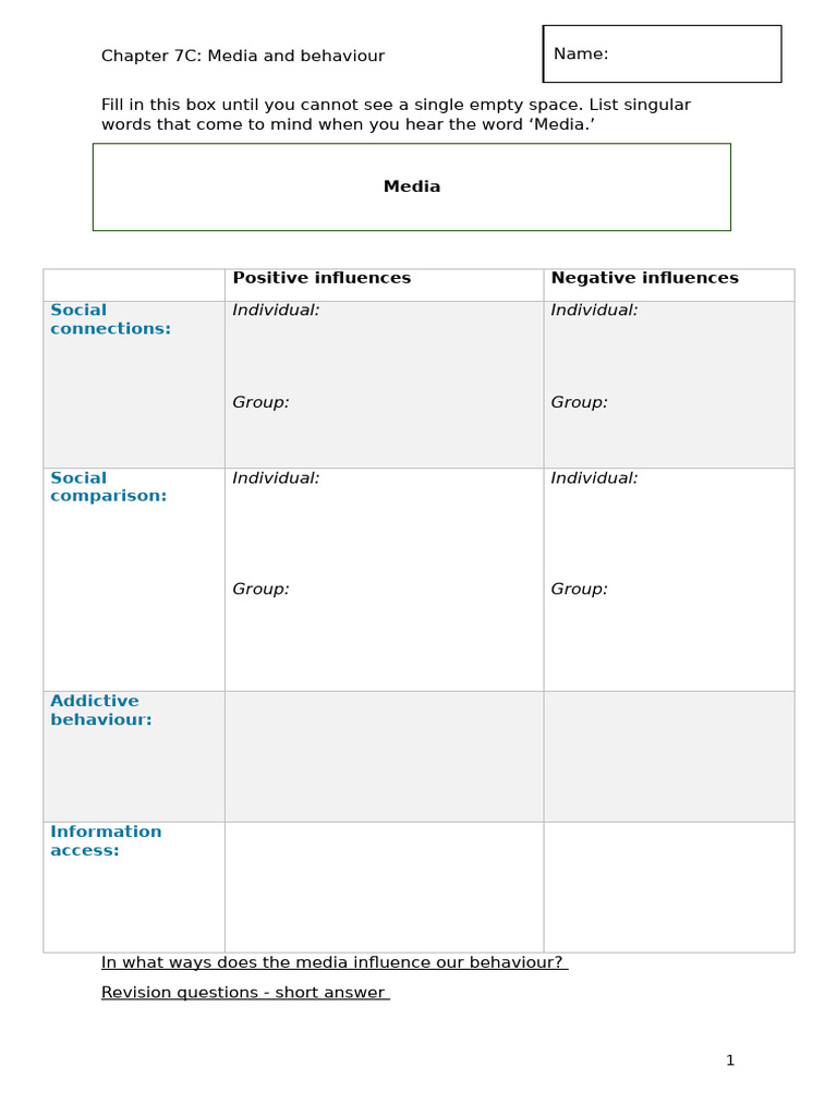 Chapter 7C Worksheet | PDF