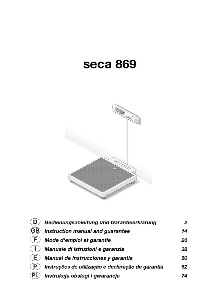 Seca Man 869 Int5 | PDF