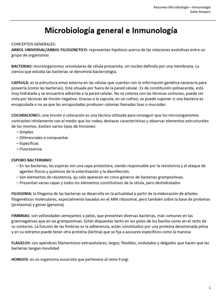 Resumen Micro 2020 | PDF | Organisms | Prokaryote