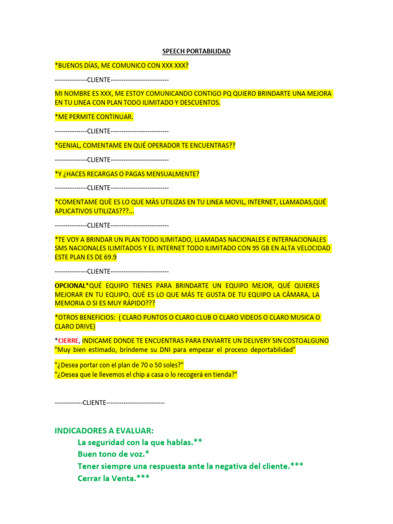 Speech Portabilidad Mdy | PDF