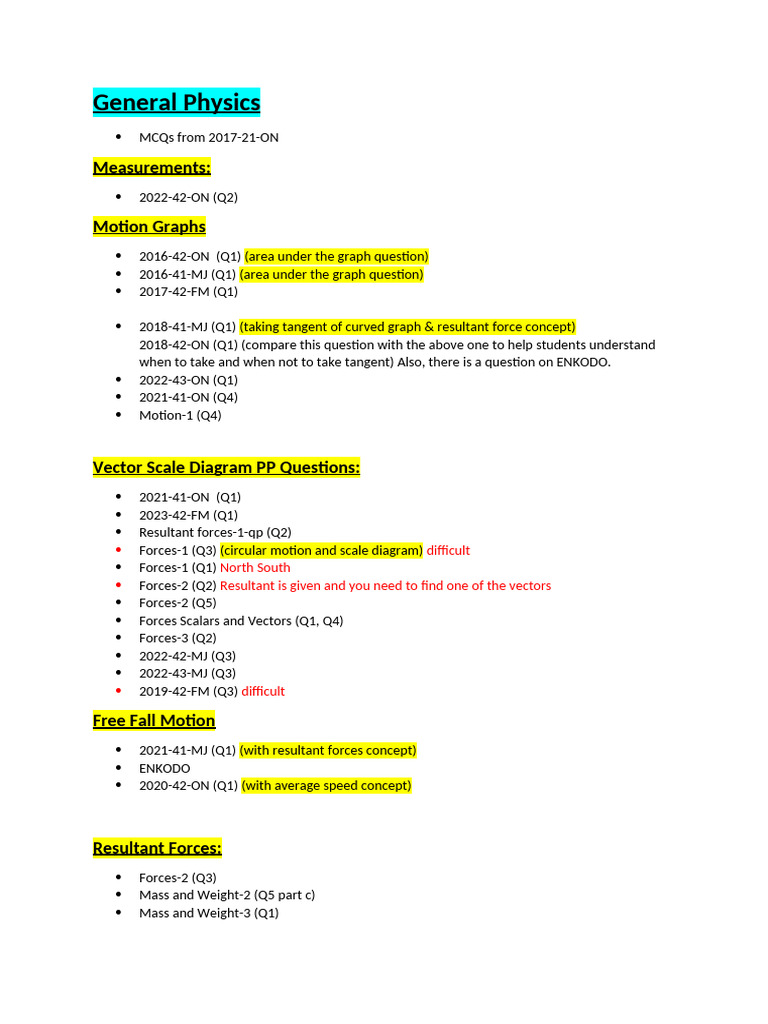 PP Question Numbers | PDF