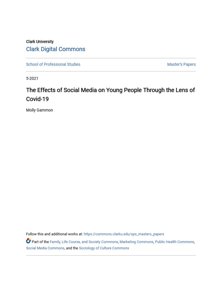 The Effects of Social Media On Young People Through The Lens of C | PDF ...