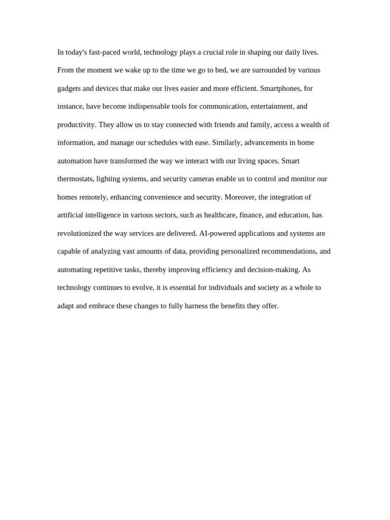 200 Word Paragraph Example | PDF