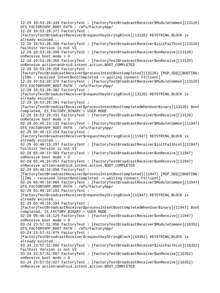 First Boot Log | PDF