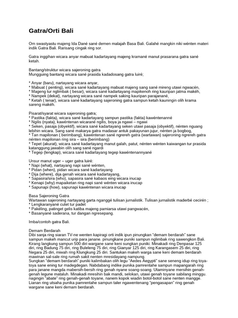 Gatra Bali | PDF