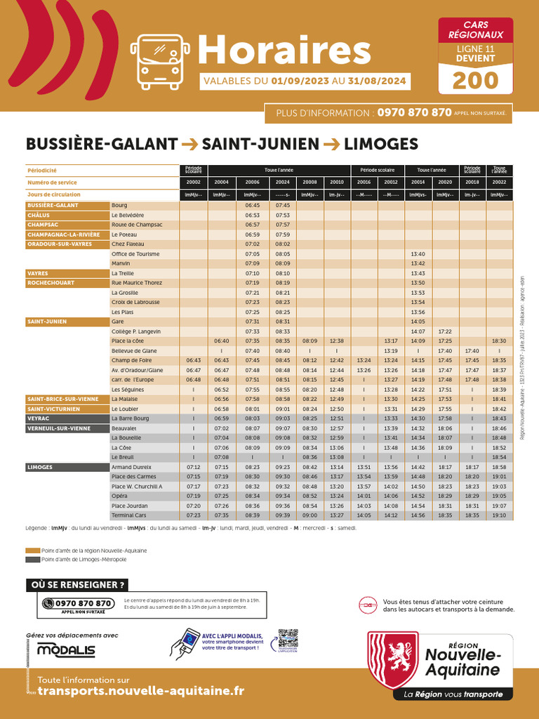 Horaire Bus Saint Junien Limoges