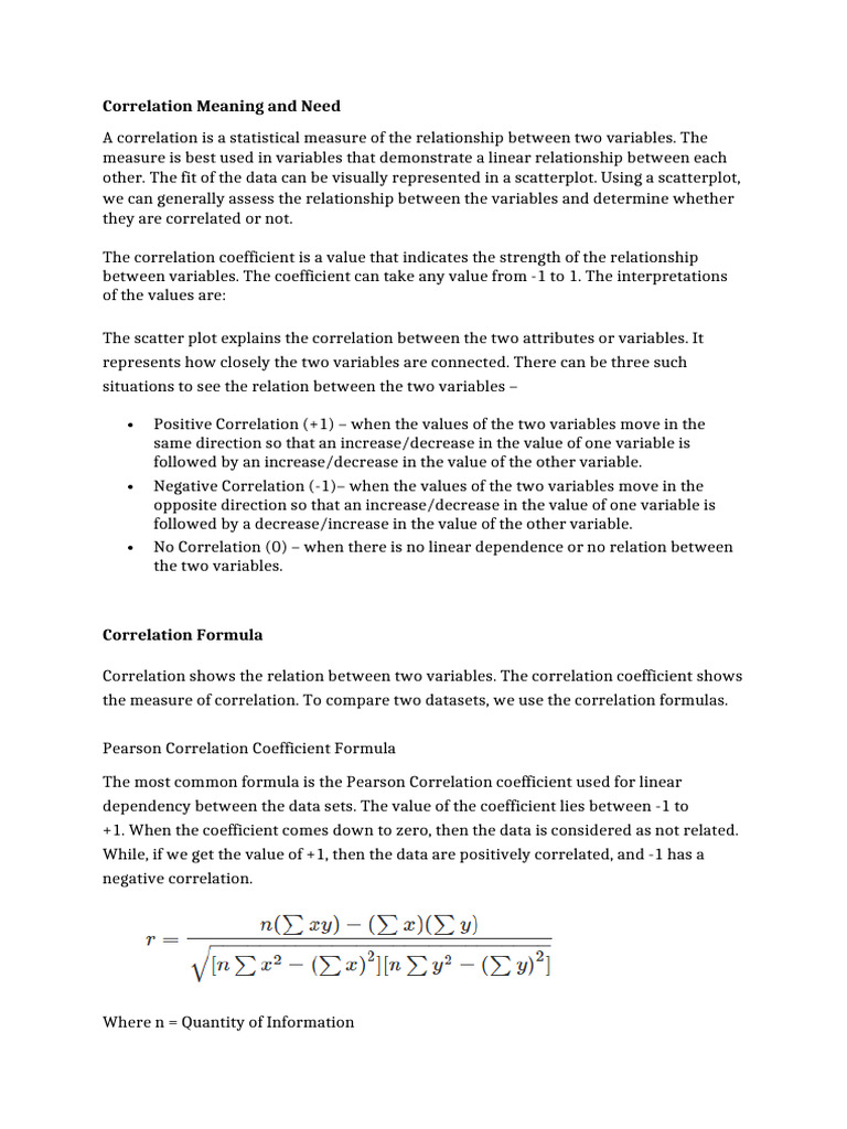 Understanding Correlation in Statistics | PDF | Student's T Test ...