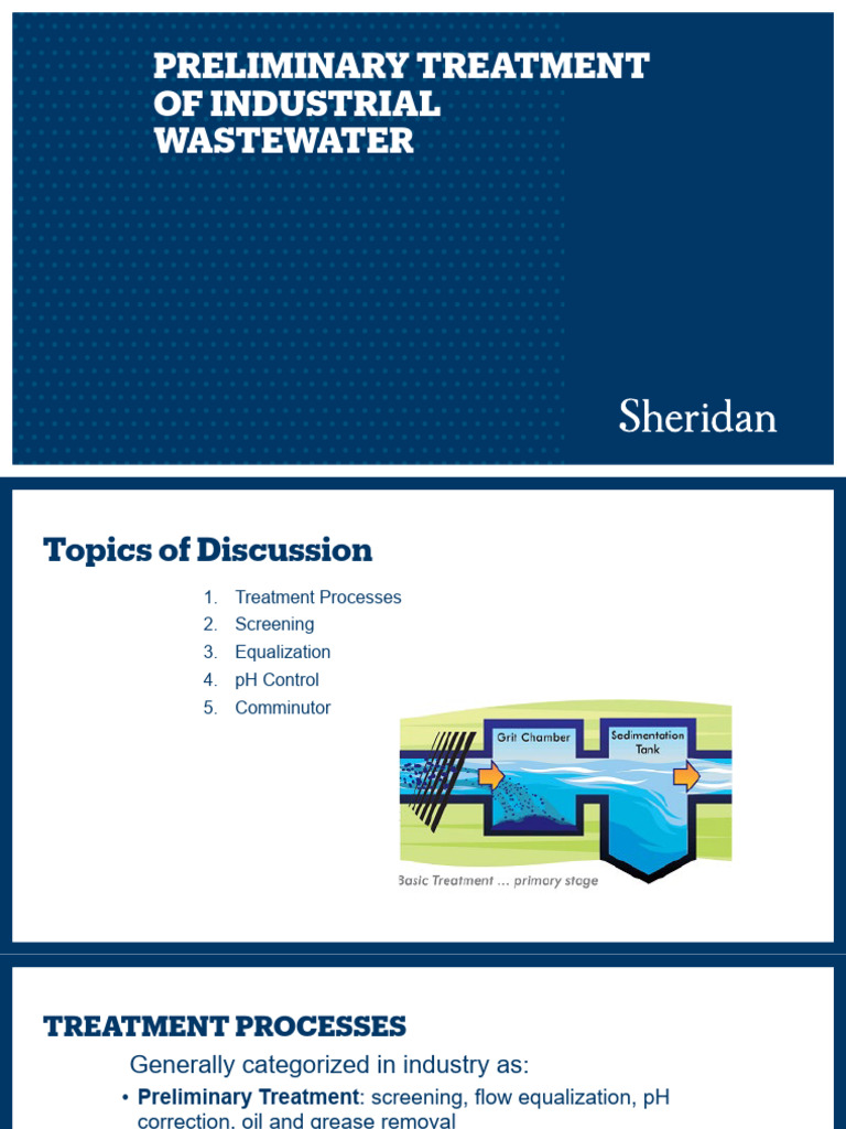 Preliminary Treatment S2024 | PDF | Sewage Treatment | Technology ...
