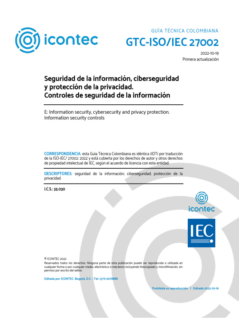 Gtc-Iso-Iec 27002-2022 | PDF