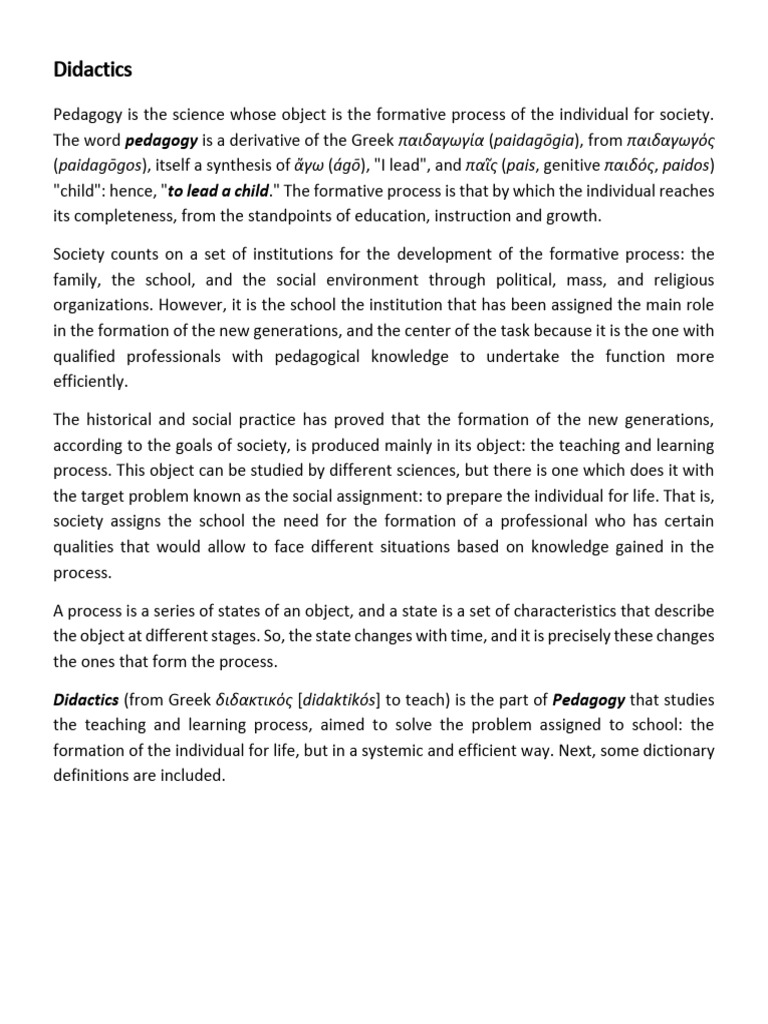 Didactics 01 | PDF