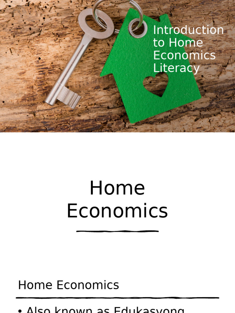 To Home Economics Literacy Pdf