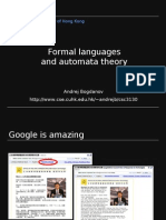 Formal Languages and Automata Theory: The Chinese University of Hong Kong Fall 2011