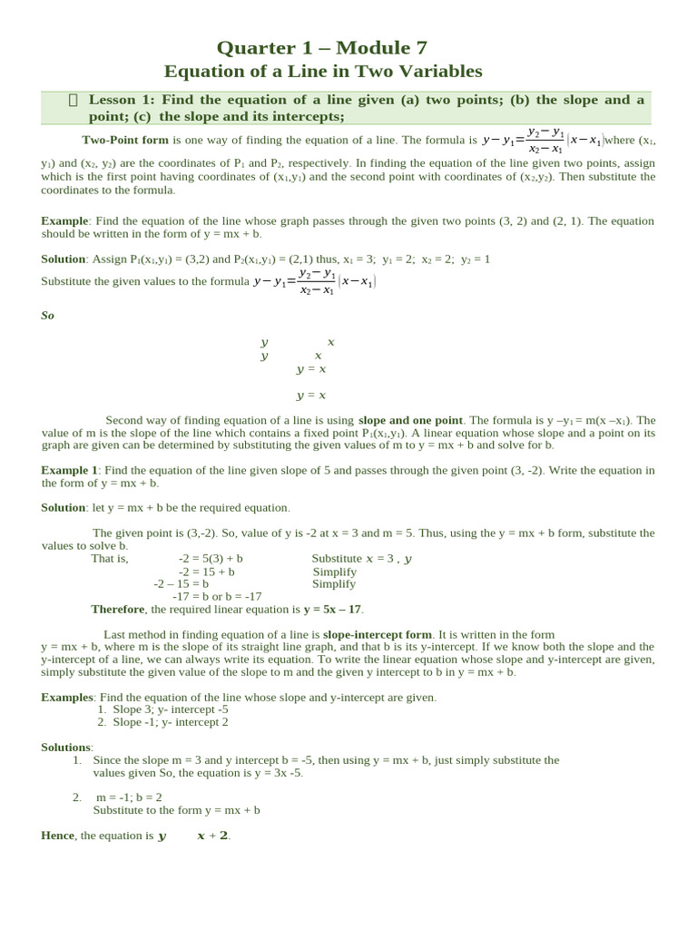 Notes Week 7 | PDF
